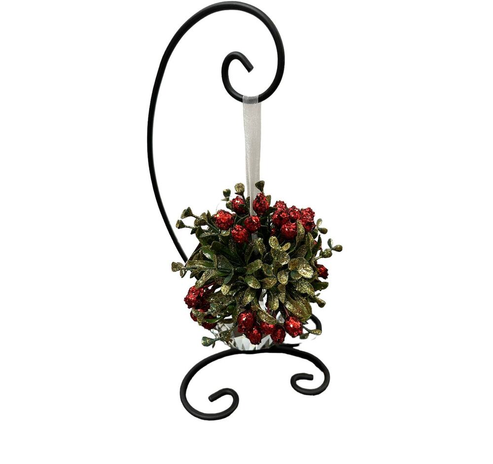 Crystal Mistletoe Original Kissing Krystal Faux Acrylic Christmas Ornament 5 In